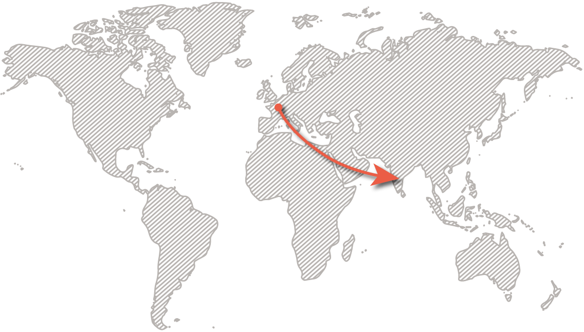 carte du monde indiquante les endroits où Alpoulaina est active